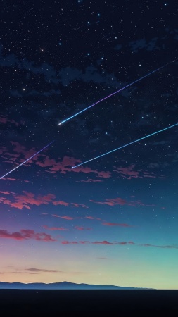 stars wallpaper wallpaper, shooting stars, dreamy skies, background for mobile wallpaper (vertical)