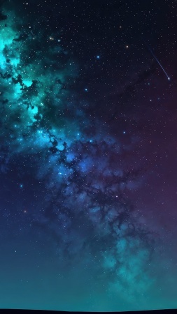 galaxy sky wallpaper, cosmic background, night sky art, background for mobile wallpaper (vertical)