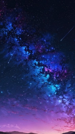 galaxy sky wallpaper, cosmic background, universe art, background for mobile wallpaper (vertical)