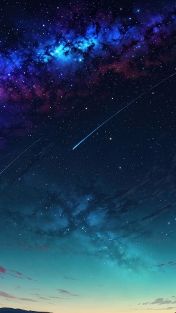 milky way wallpaper, cosmic colors, galaxy view, background for mobile wallpaper (vertical)