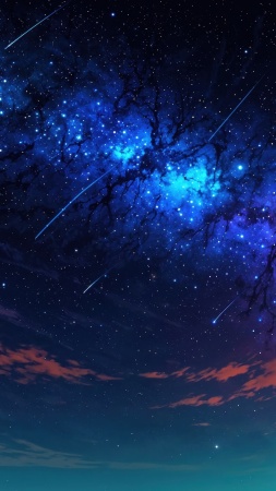 galaxy sky wallpaper, cosmic background, universe art, background for mobile wallpaper (vertical)