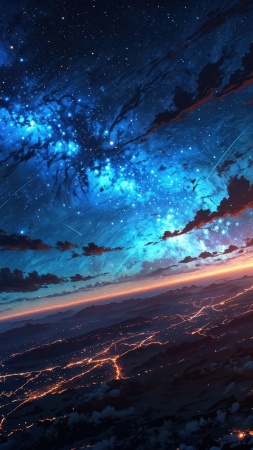 milky way wallpaper, astrophotography, starry sky, background for mobile wallpaper (vertical)