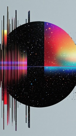 retro vibe wallpaper, psychedelic colors, space exploration, background for mobile wallpaper (vertical)