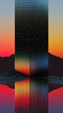 retro vibe wallpaper, cosmic colors, cosmic art, background for mobile wallpaper (vertical)