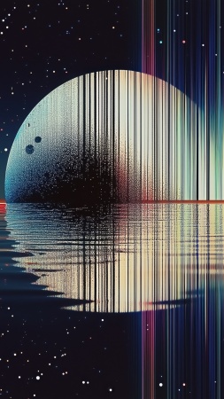 retro vibe wallpaper, abstract art, neon aesthetic, background for mobile wallpaper (vertical)