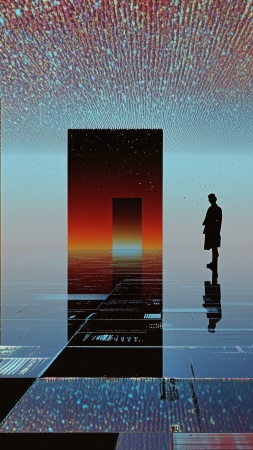 retrowave wallpaper, 80s nostalgia, vaporwave, background for mobile wallpaper (vertical)