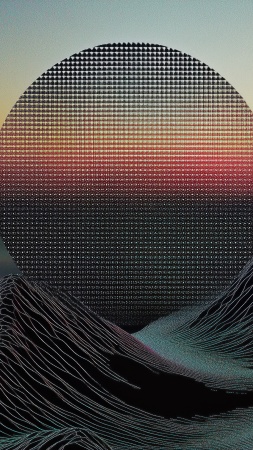 retrowave wallpaper, vaporwave, geometric designs, background for mobile wallpaper (vertical)