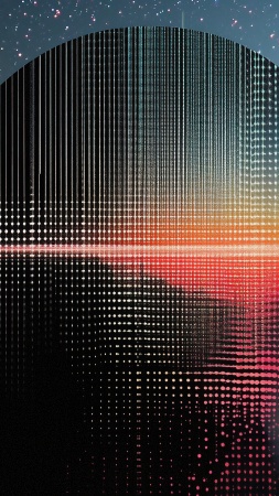 retrowave wallpaper, 80s aesthetic, synthwave, background for mobile wallpaper (vertical)