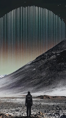 abstract patterns wallpaper, retro-futurism, 80s nostalgia, background for mobile wallpaper (vertical)