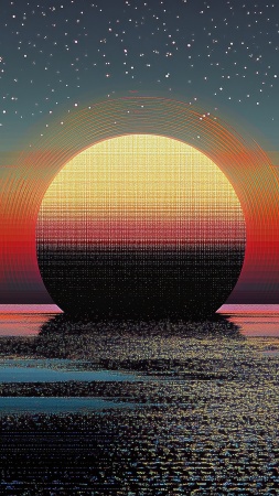 retro aesthetic wallpaper, abstract patterns, synthwave aesthetic, background for mobile wallpaper (vertical)