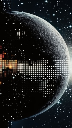 space-time wallpaper, sci-fi, multiverse, background for mobile wallpaper (vertical)