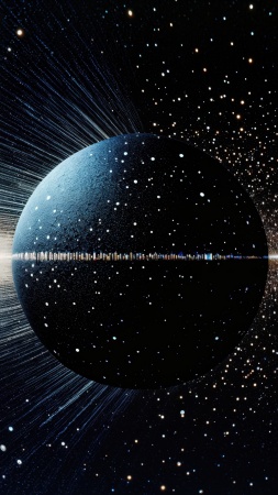 space-time wallpaper, sci-fi, black holes, background for mobile wallpaper (vertical)