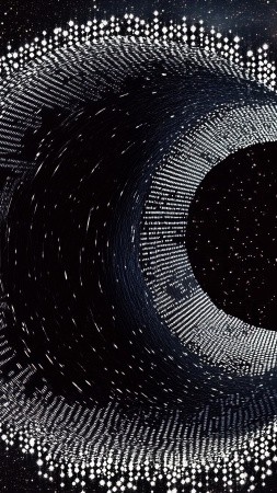 space-time wallpaper, wormhole, celestial bodies, background for mobile wallpaper (vertical)