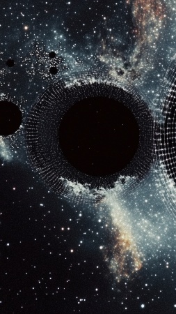 wormhole wallpaper, star systems, galaxies, background for mobile wallpaper (vertical)