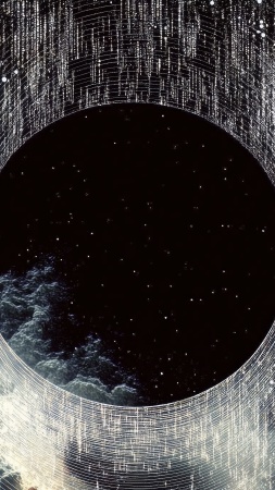 wormhole wallpaper, star systems, black holes, background for mobile wallpaper (vertical)