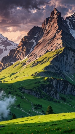 alps wallpaper, mountains, travel destinations, background for mobile wallpaper (vertical)