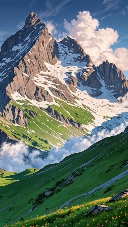 alps wallpaper, mountains, outdoor adventures, background for mobile wallpaper (vertical)