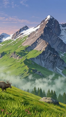 alps wallpaper, mountains, outdoor adventures, background for mobile wallpaper (vertical)