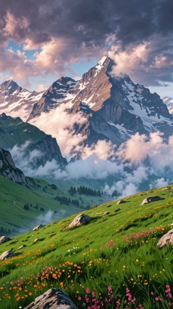 swiss alps wallpaper, weather, weather conditions, background for mobile wallpaper (vertical)