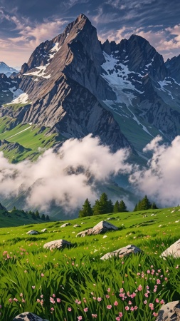 switzerland wallpaper, hiking, swiss culture, background for mobile wallpaper (vertical)