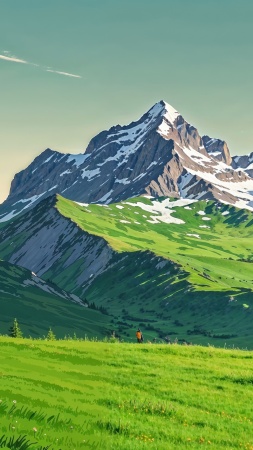 springtime wallpaper, green grass, outdoor activities, background for mobile wallpaper (vertical)