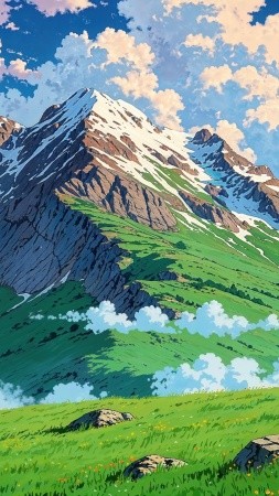 green hills wallpaper, rolling meadows, sunny meadows, background for mobile wallpaper (vertical)