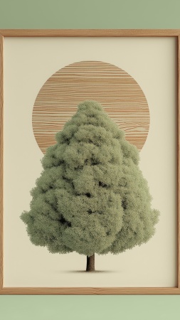 stress reduction wallpaper, biophilic design, natural elements, background for mobile wallpaper (vertical)