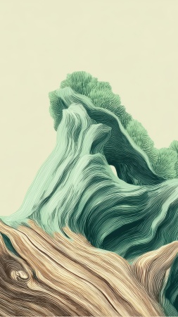 botanical design wallpaper, green leaves, sustainable design, background for mobile wallpaper (vertical)