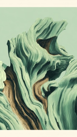 botanical design wallpaper, green leaves, sustainable decor, background for mobile wallpaper (vertical)