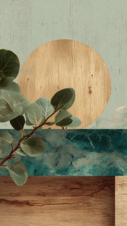 plant art wallpaper, botanical illustration, eco-friendly decor, background for mobile wallpaper (vertical)