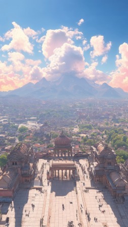 temples wallpaper, ancient, view, background for mobile wallpaper (vertical)