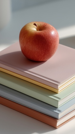 notebook wallpaper, organized, school supplies, background for mobile wallpaper (vertical)