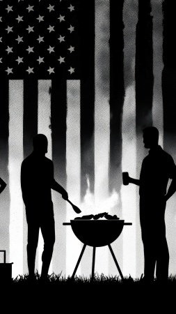 american flag wallpaper, dark wallpaper, grilling accessories, background for mobile wallpaper (vertical)
