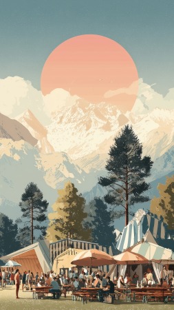 oktoberfest wallpaper, german beer, festival fun, background for mobile wallpaper (vertical)