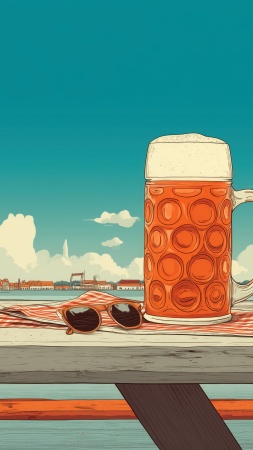 wiesn wallpaper, craft beer, bavarian culture, background for mobile wallpaper (vertical)