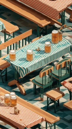 oktoberfest wallpaper, celebration, festive decor, background for mobile wallpaper (vertical)