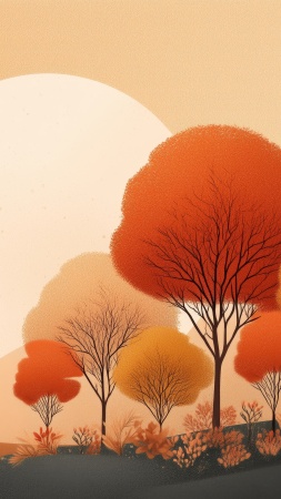 fall weather wallpaper, harvest season, autumn scenery, background for mobile wallpaper (vertical)