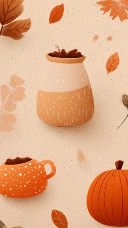 autumn drinks wallpaper, seasonal flavors, cider recipes, background for mobile wallpaper (vertical)
