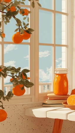 fall decoration wallpaper, cozy home, warm blankets, background for mobile wallpaper (vertical)