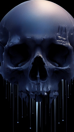 skulls wallpaper, spooky art, gothic imagery, background for mobile wallpaper (vertical)