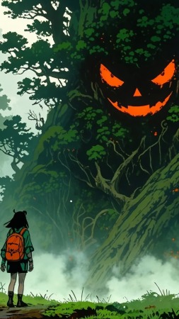 nature spirit wallpaper, enchanted woods, dark forest, background for mobile wallpaper (vertical)