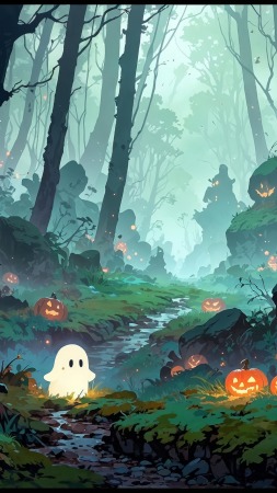 halloween pumpkin wallpaper, spooky decor, cute halloween, background for mobile wallpaper (vertical)