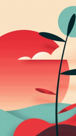 color block design wallpaper, simple design wallpaper, clean aesthetic wallpaper, background for mobile wallpaper (vertical)