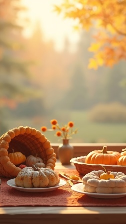 gourds wallpaper, cozy fall vibes, fall harvest decor, background for mobile wallpaper (vertical)