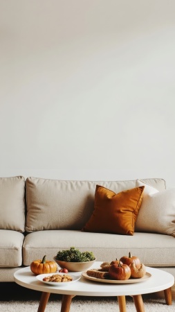 friendsgiving invitation wallpaper, grateful, fall festivities, background for mobile wallpaper (vertical)