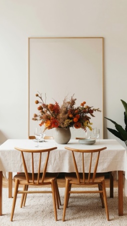 friendsgiving wallpaper, holiday gathering ideas, thanksgiving party ideas, background for mobile wallpaper (vertical)
