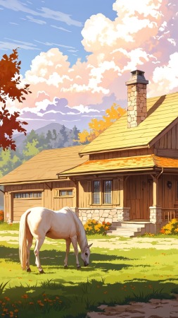 rustic style wallpaper, modern farmhouse, cozy home, background for mobile wallpaper (vertical)