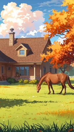 rustic farmhouse wallpaper, porch, cozy cottage, background for mobile wallpaper (vertical)