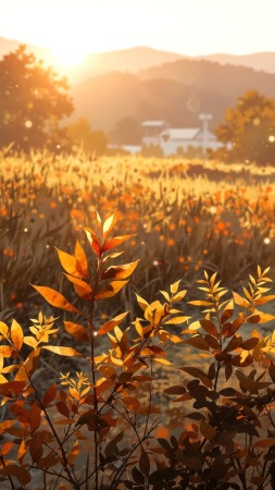 colorful foliage wallpaper, leaf peeping, autumn scenery, background for mobile wallpaper (vertical)