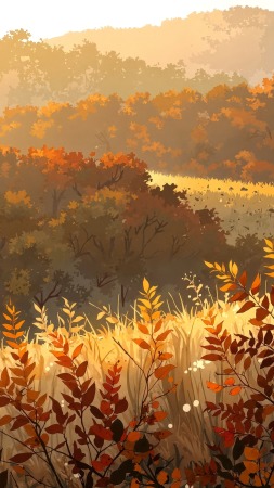 harvest fields wallpaper, picturesque landscapes, scenic landscapes, background for mobile wallpaper (vertical)